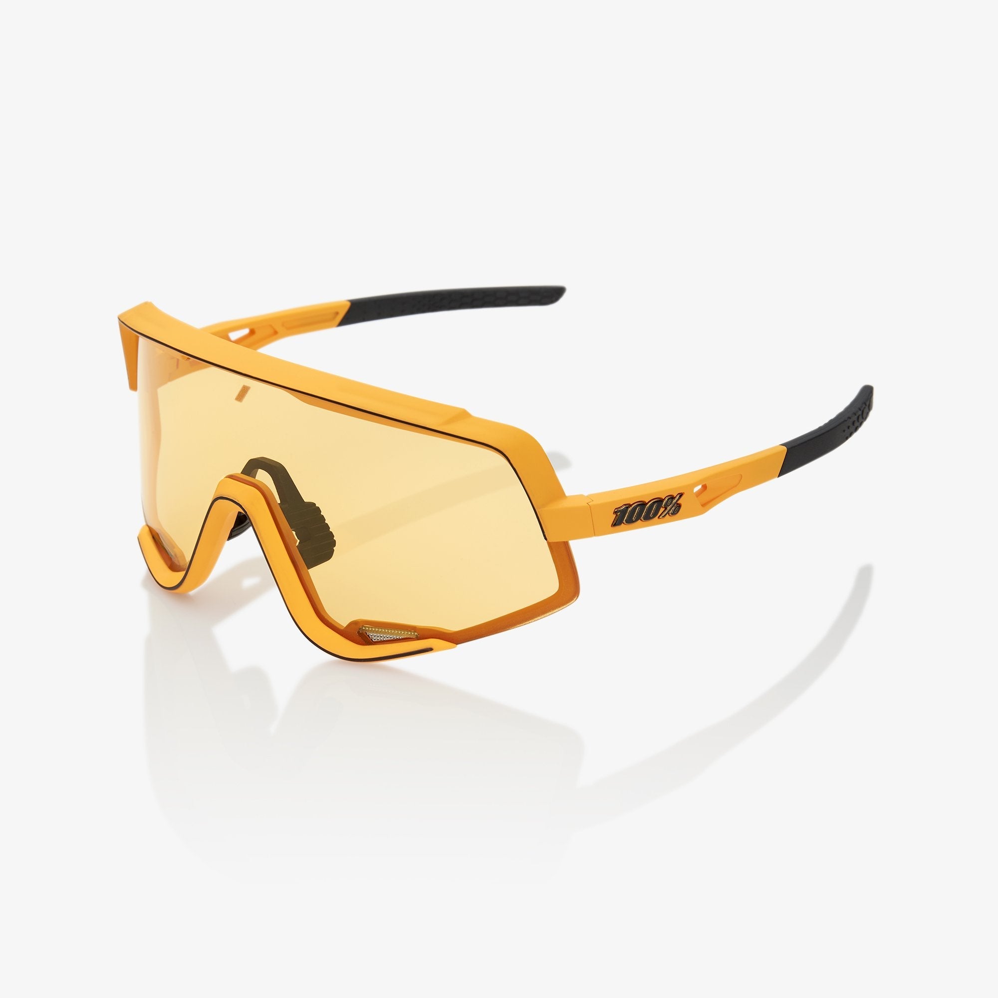 100% Glendale Sunglasses - Soft Tact Mustard (Yellow Lens
