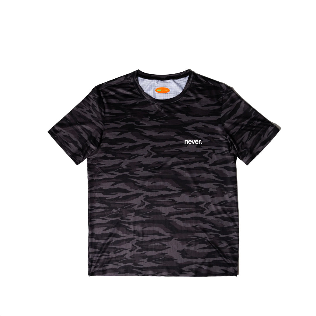 Never Camo Tee - Black – CCACHE RUNNING