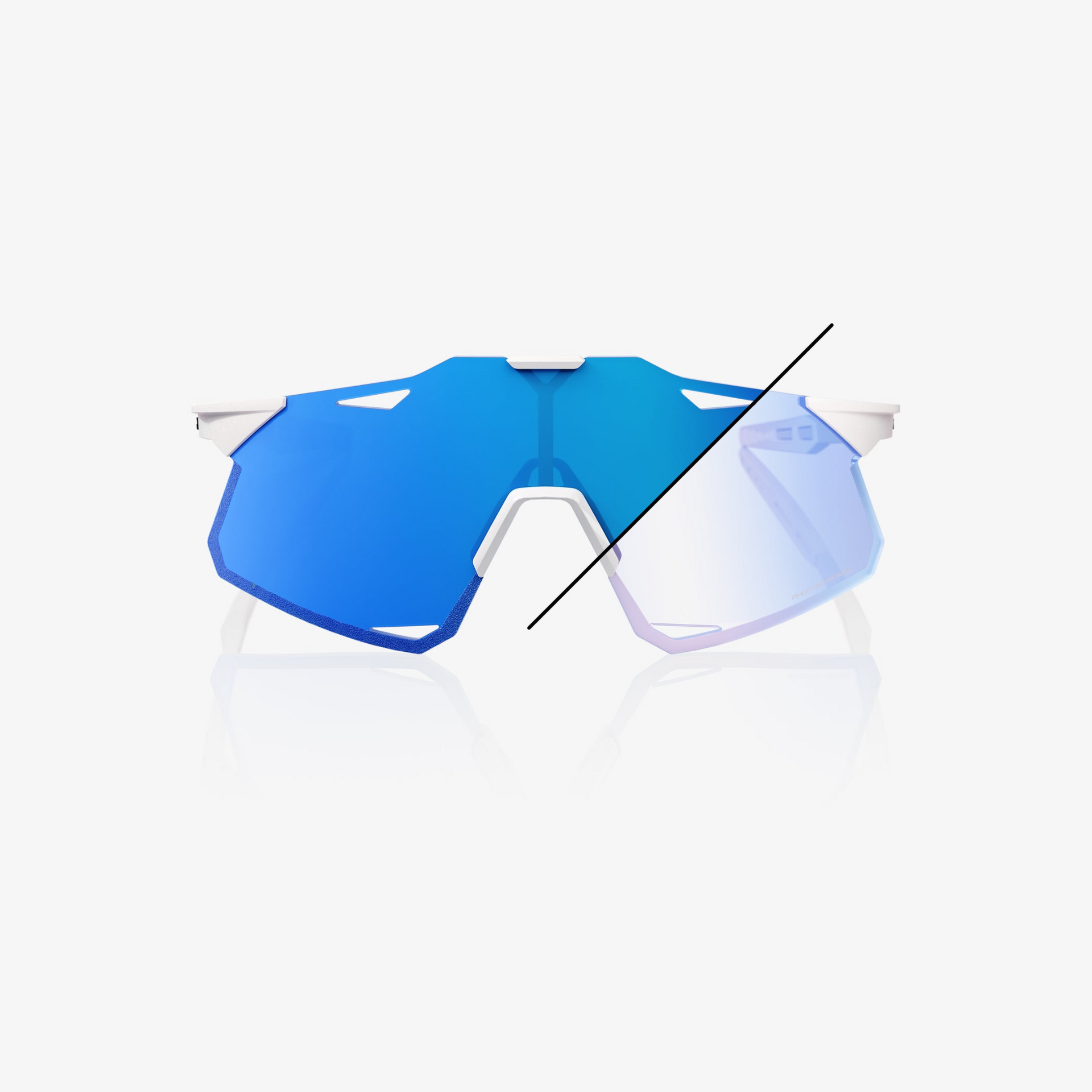 100% Hypercraft Sunglasses - Bastille (Blue Mirror Photochromic Lens)
