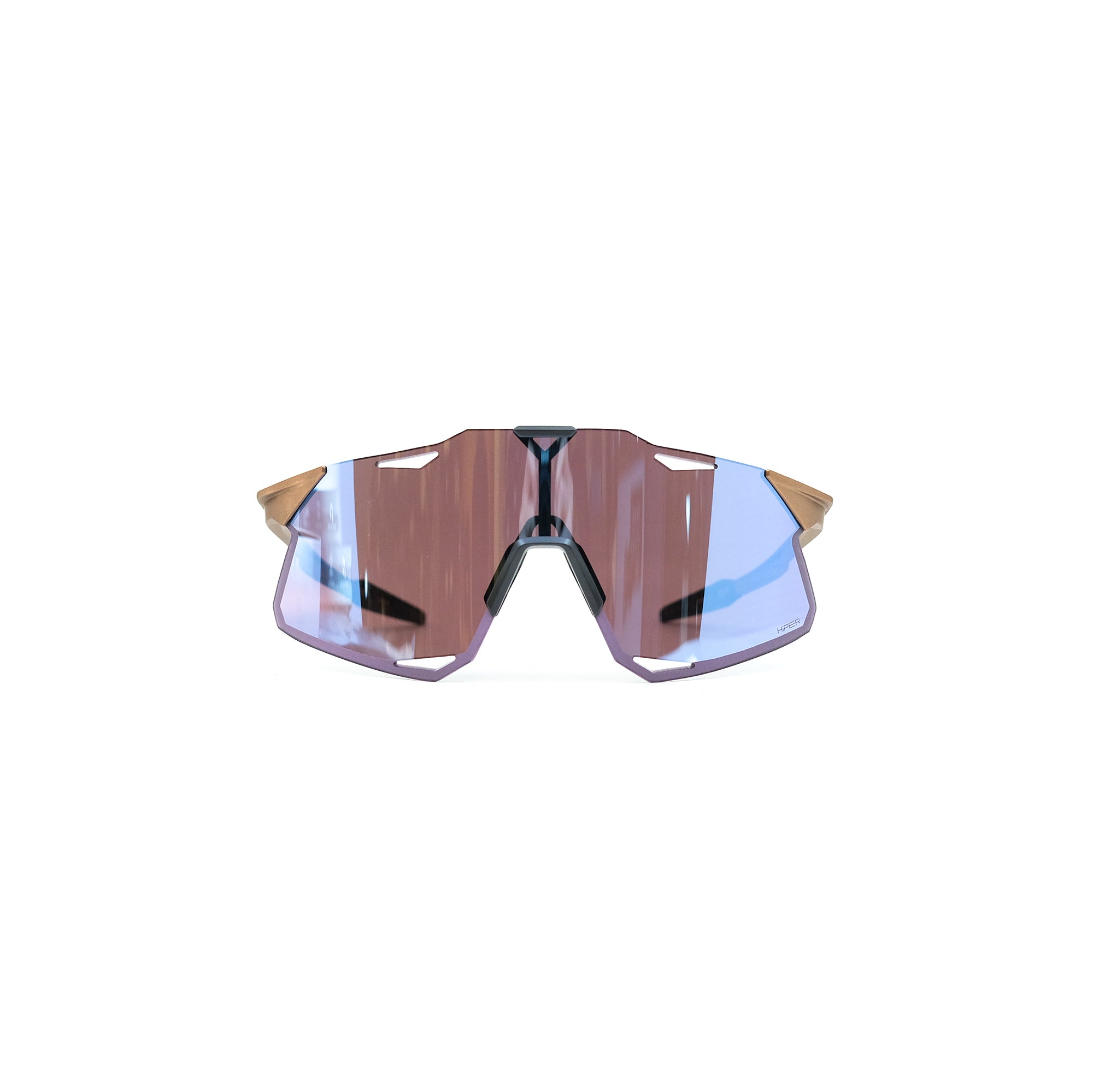 100% Hypercraft Sunglasses - Matte Copper Chromium (HiPER Blue