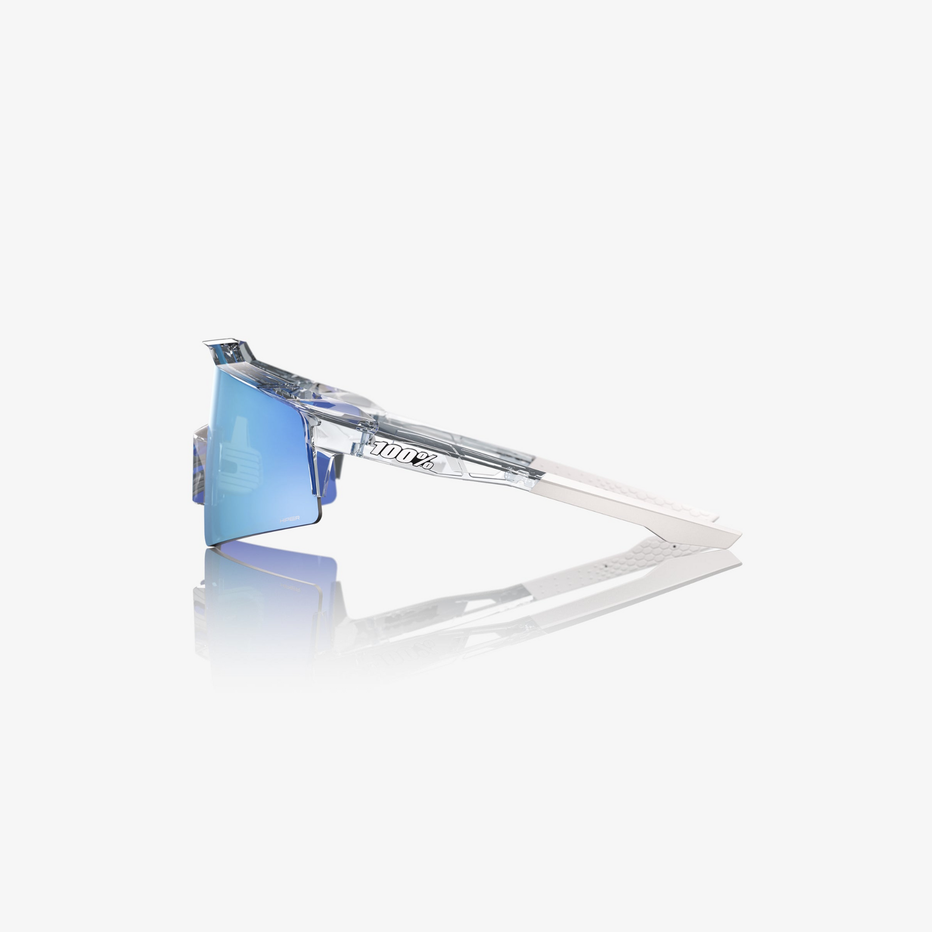100-speedcraft-sl-sunglasses-polished-translucent-clear-hiper-blue-mirror-lens-side