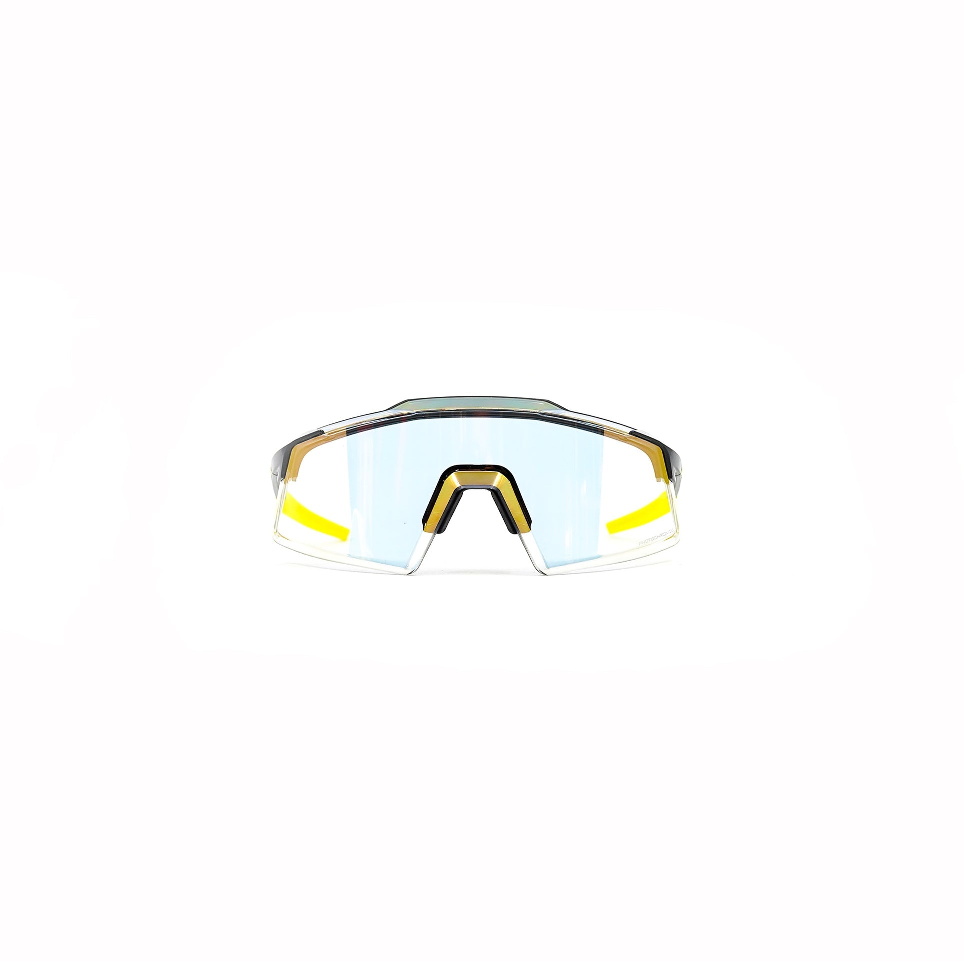 100% Aerocraft Sunglasses - Gloss Metallic Black Gold Mirror Photochromic Lens