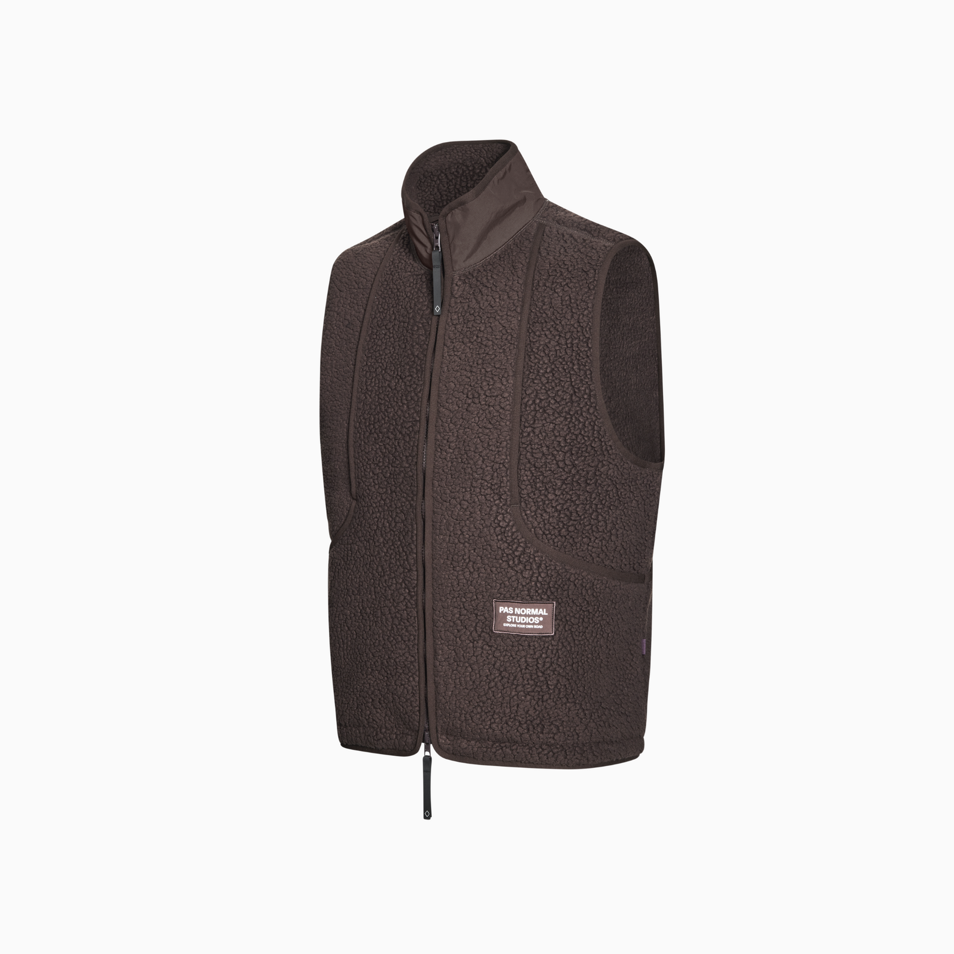 Pas Normal Studios Off-Race Pile Fleece Vest - Light Brown
