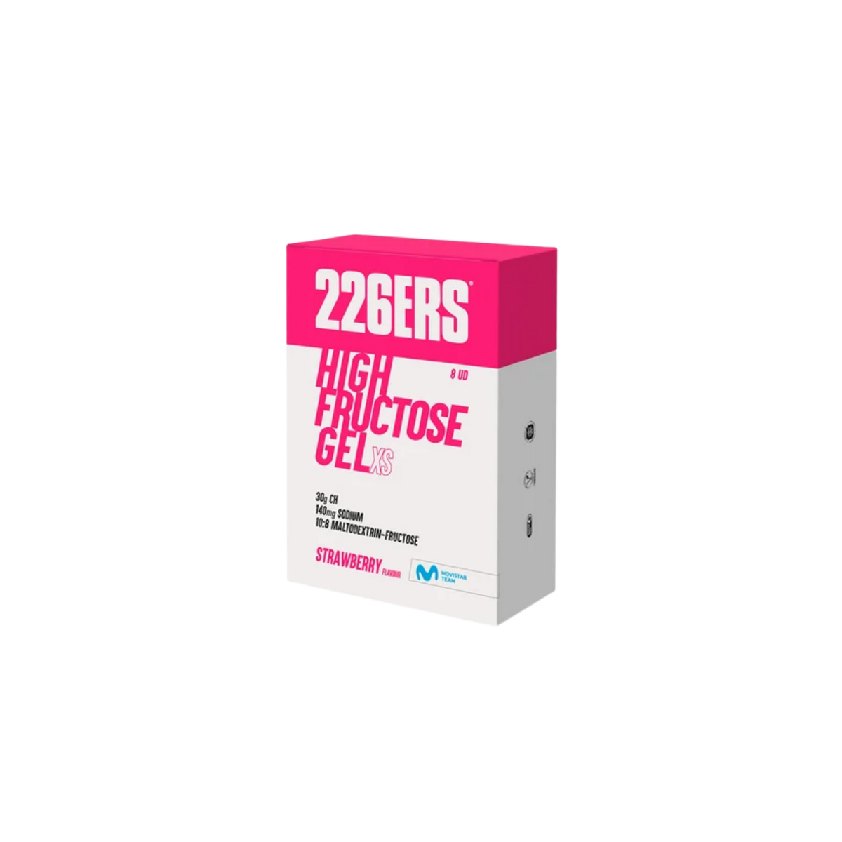 226ers High Fructose Gel 44g Box of 8 - Strawberry
