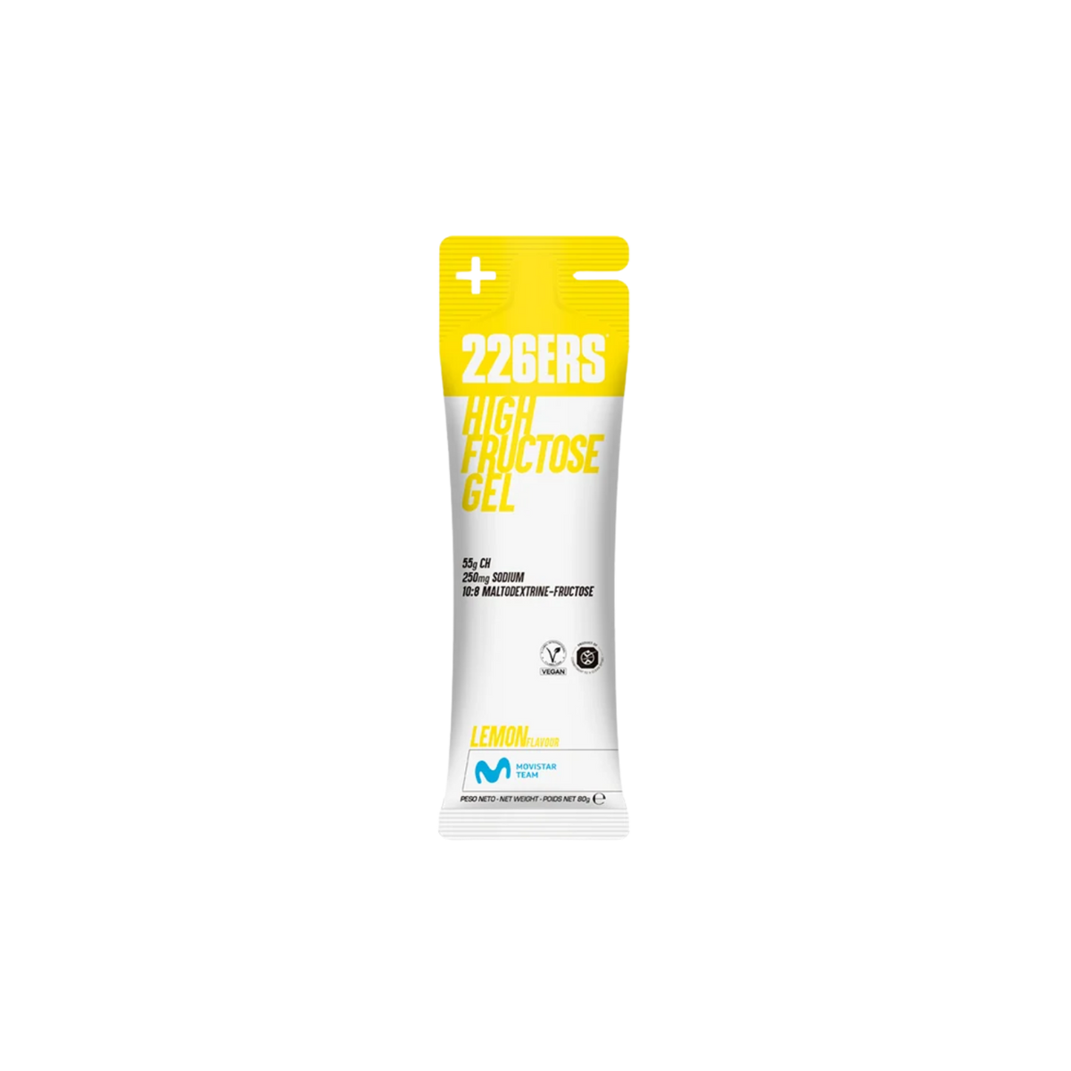 226ers High Fructose Gel 80g Box of 6 - Lemon