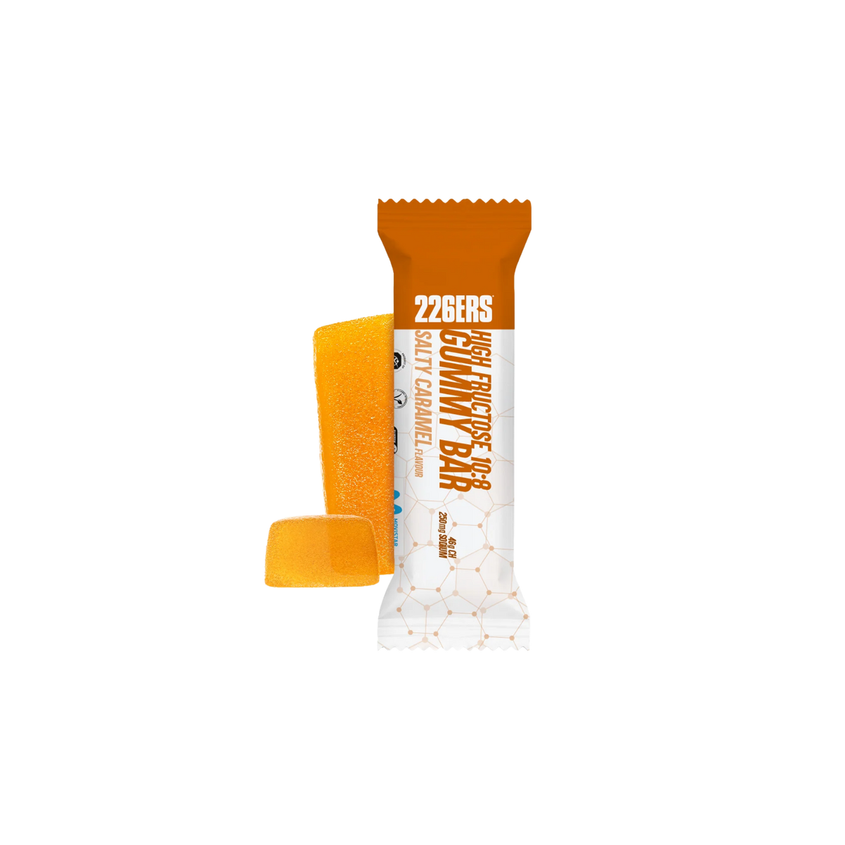 226ers High Fructose Gummy Bar 60g - Salty Caramel (250mg Sodium)