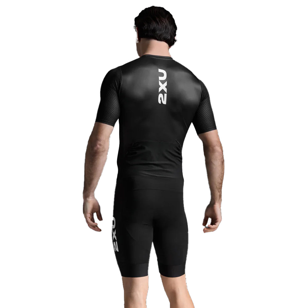 2XU Aero Hex Sleeved Trisuit - Black/White – CCACHE RUNNING
