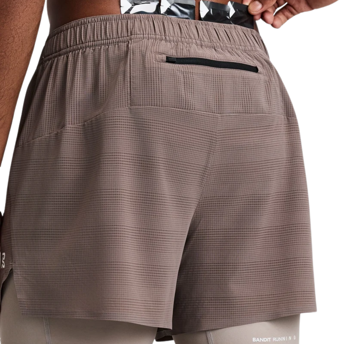 Bandit Running CoolGrid™ 2-in-1 Run Shorts - Cocoa