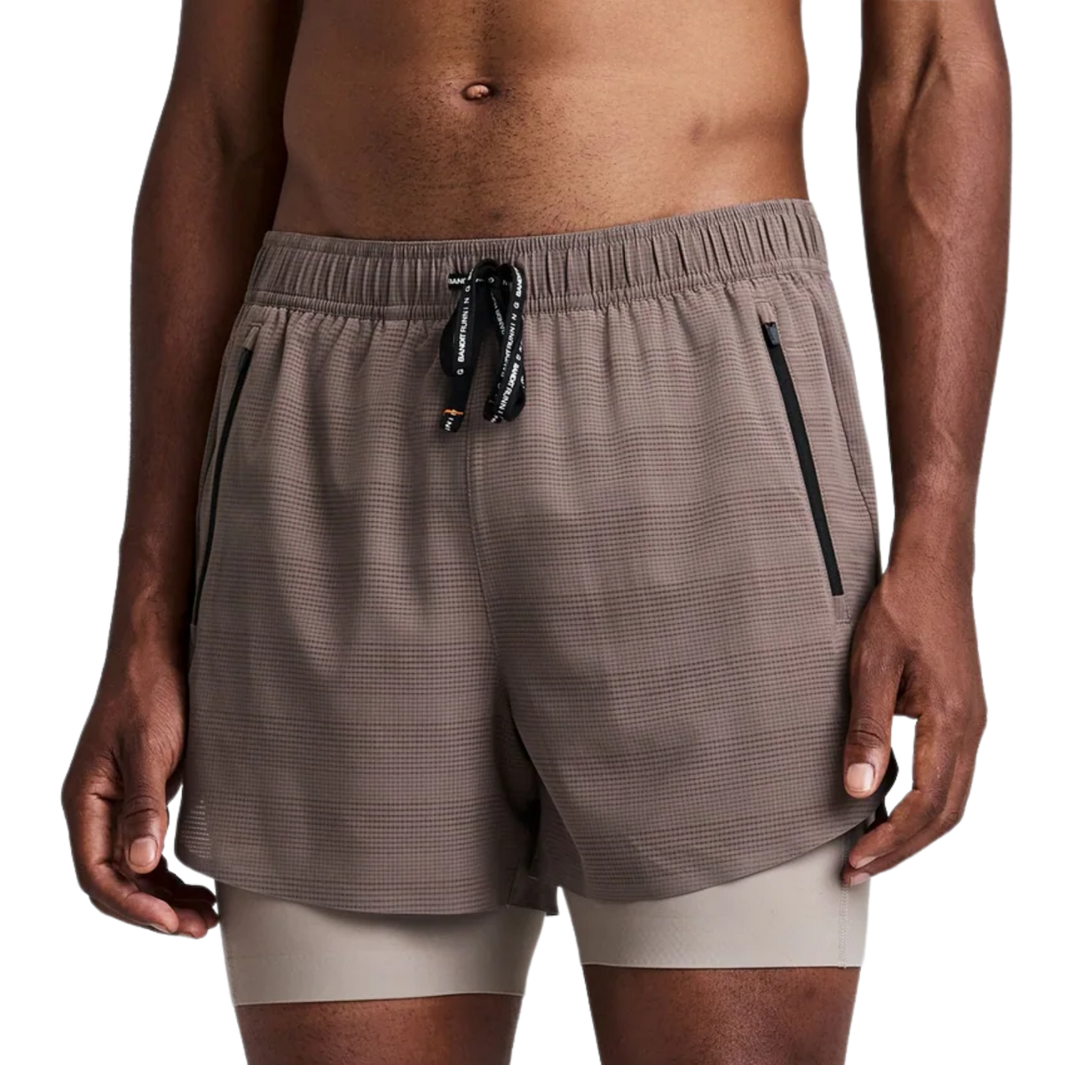 Bandit Running CoolGrid™ 2-in-1 Run Shorts - Cocoa