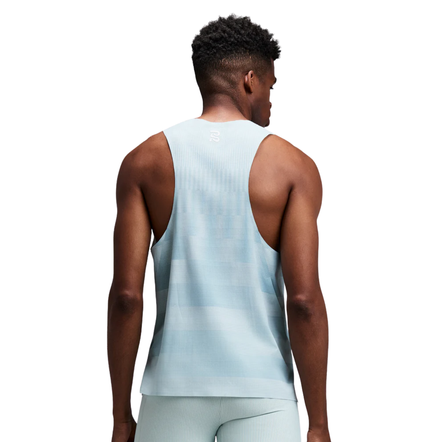 Bandit Running CoolGrid™ Training Singlet with Flopack™ - Growing Grid/Lagoon Mist