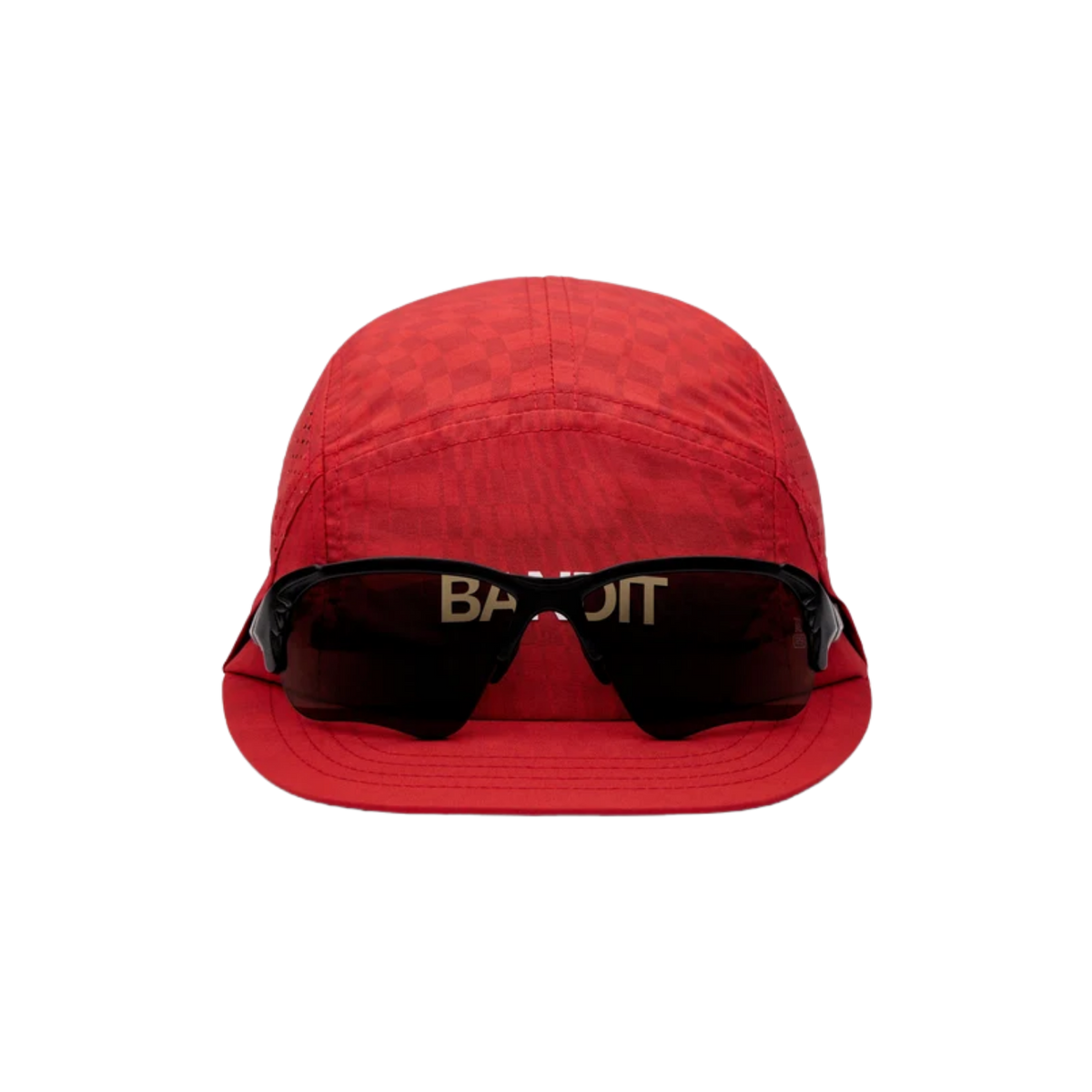 Bandit Running Nylon Run Hat with Sunglasses Holder - Oxide Red/Signal Red