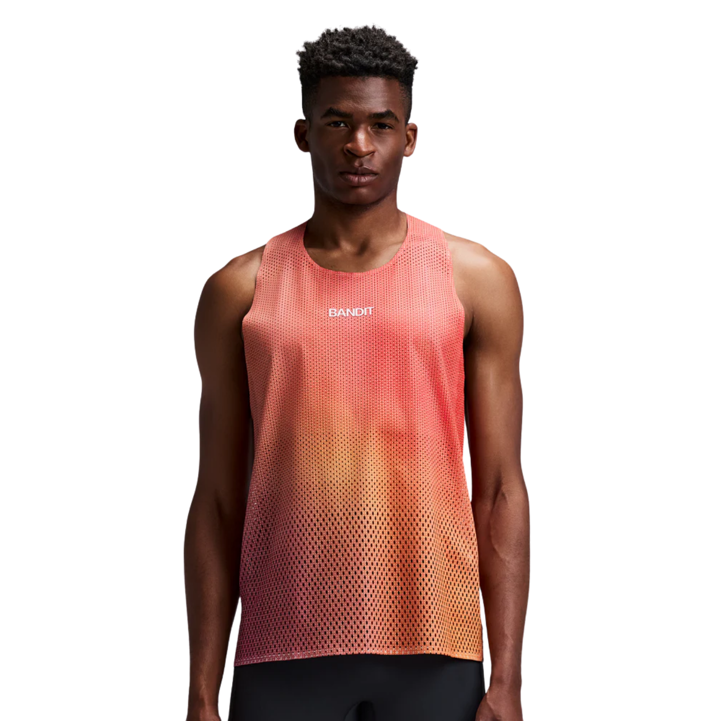 Bandit Running Shredder™ Race Singlet with Flopack™ - Linear Gradient/Poppy Copal