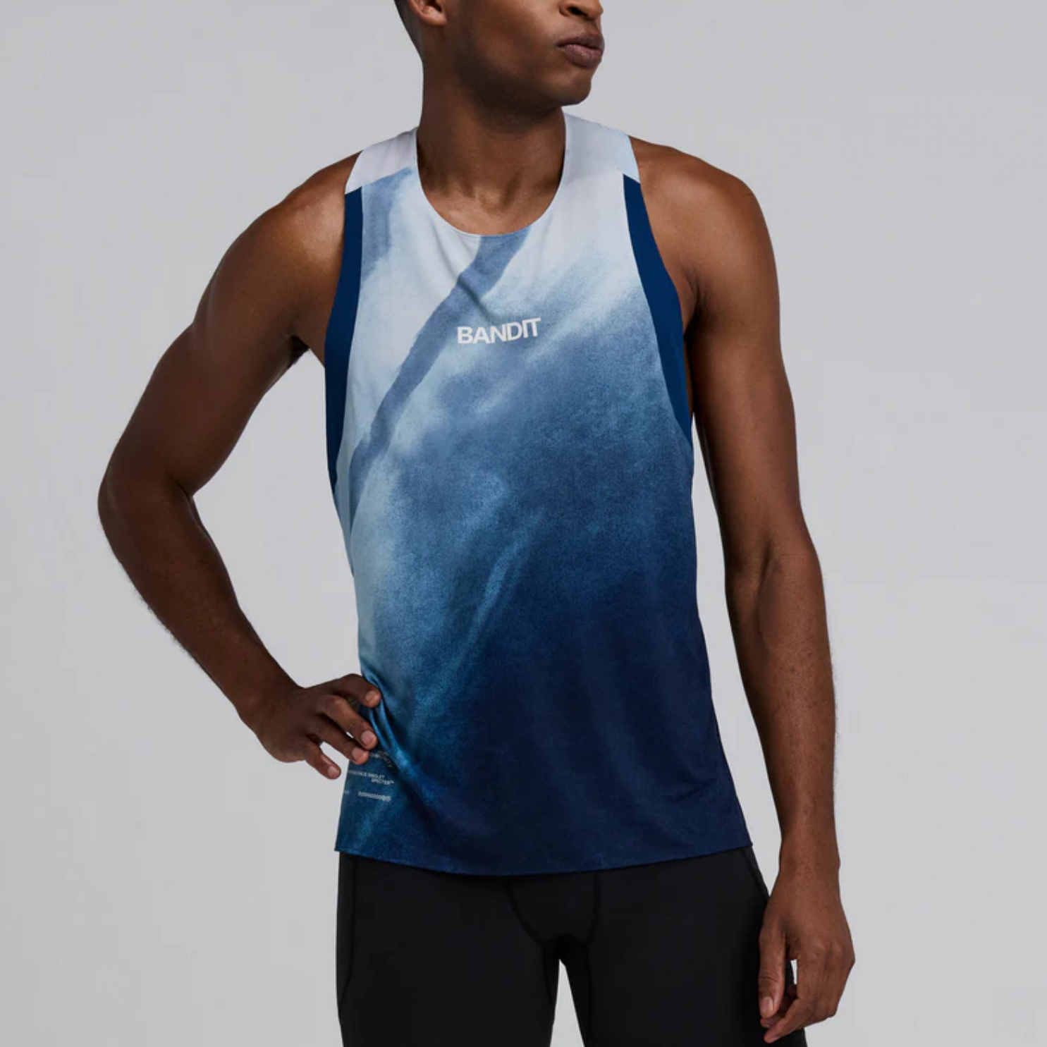 Bandit Running Specter™ Race Singlet - Undertow Ink/Blue Multi