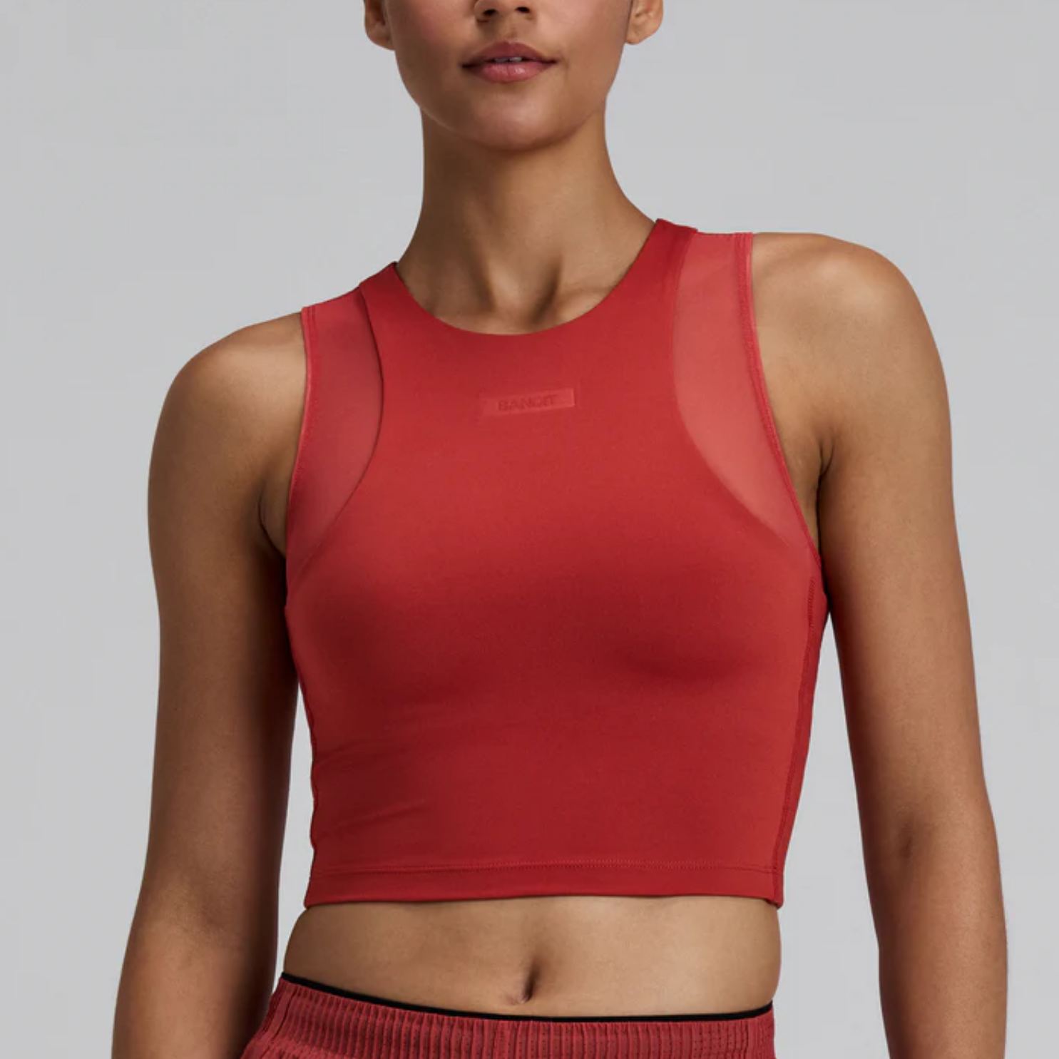 Bandit Running Women's Stamina-V™ Lyra Race Crop - Rusted Apricot