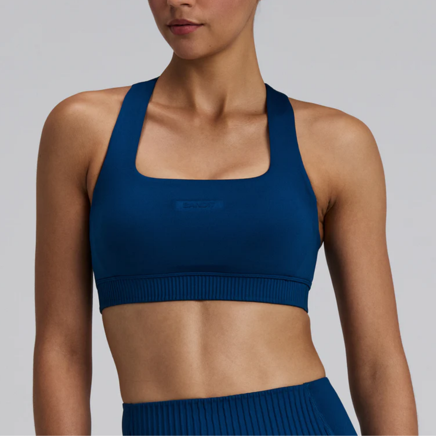 Bandit Running Women's Stamina-V™ Square Neck Run Bra - Ink Blue