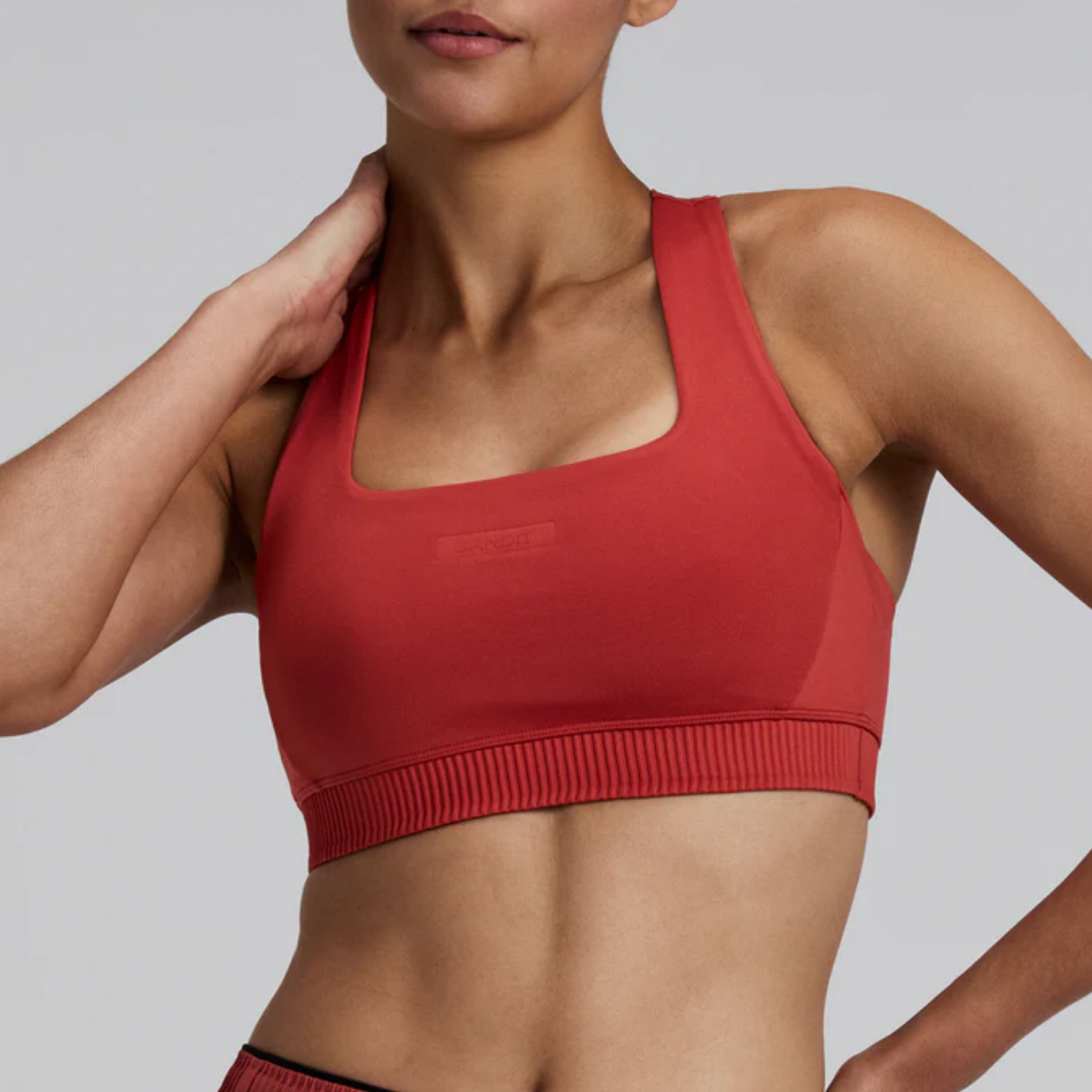 Bandit Running Women's Stamina-V™ Square Neck Run Bra - Rusted Apricot