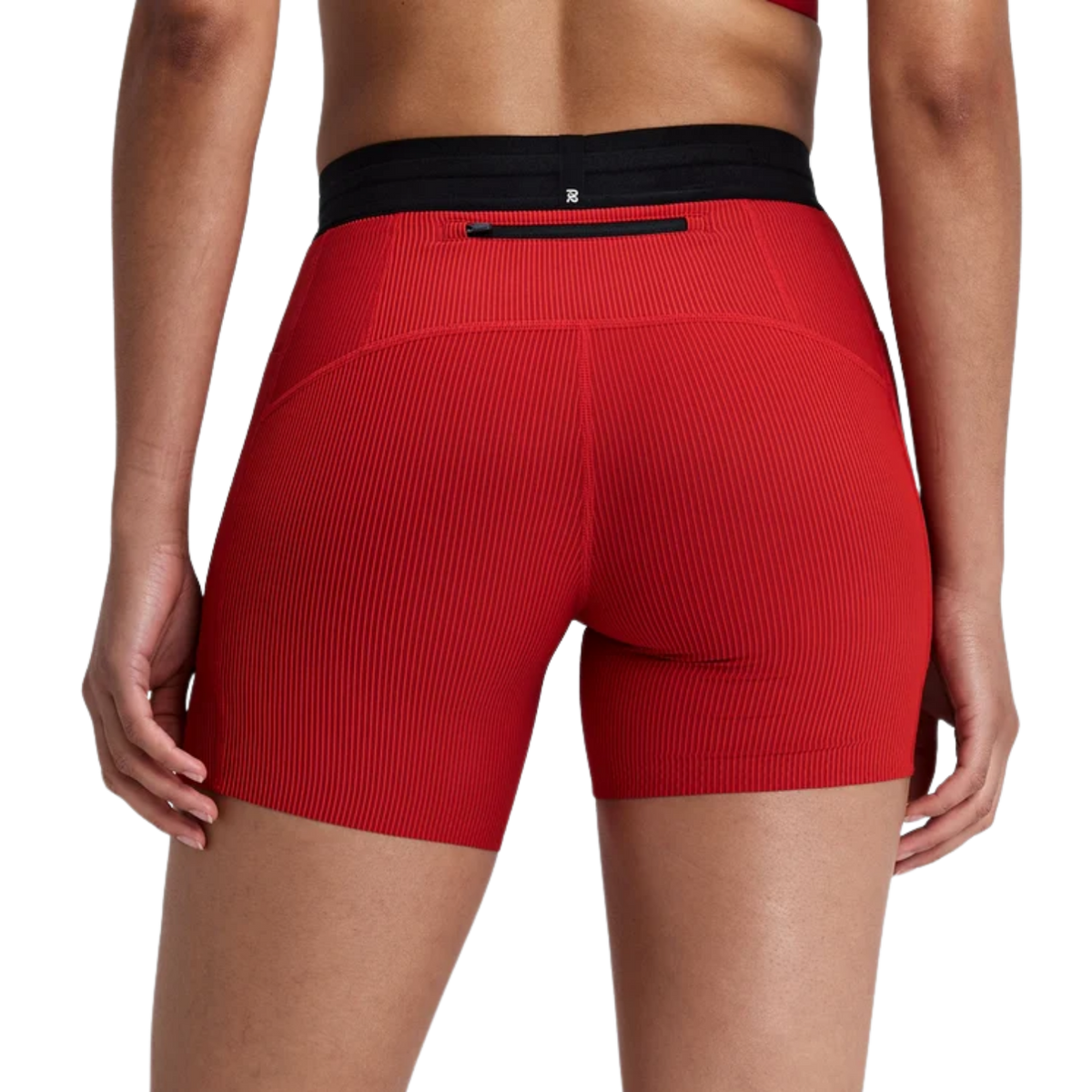 Bandit Running Women's Striped Cadence™ 5" Compression Shorts - Oxide Red/Signal Red