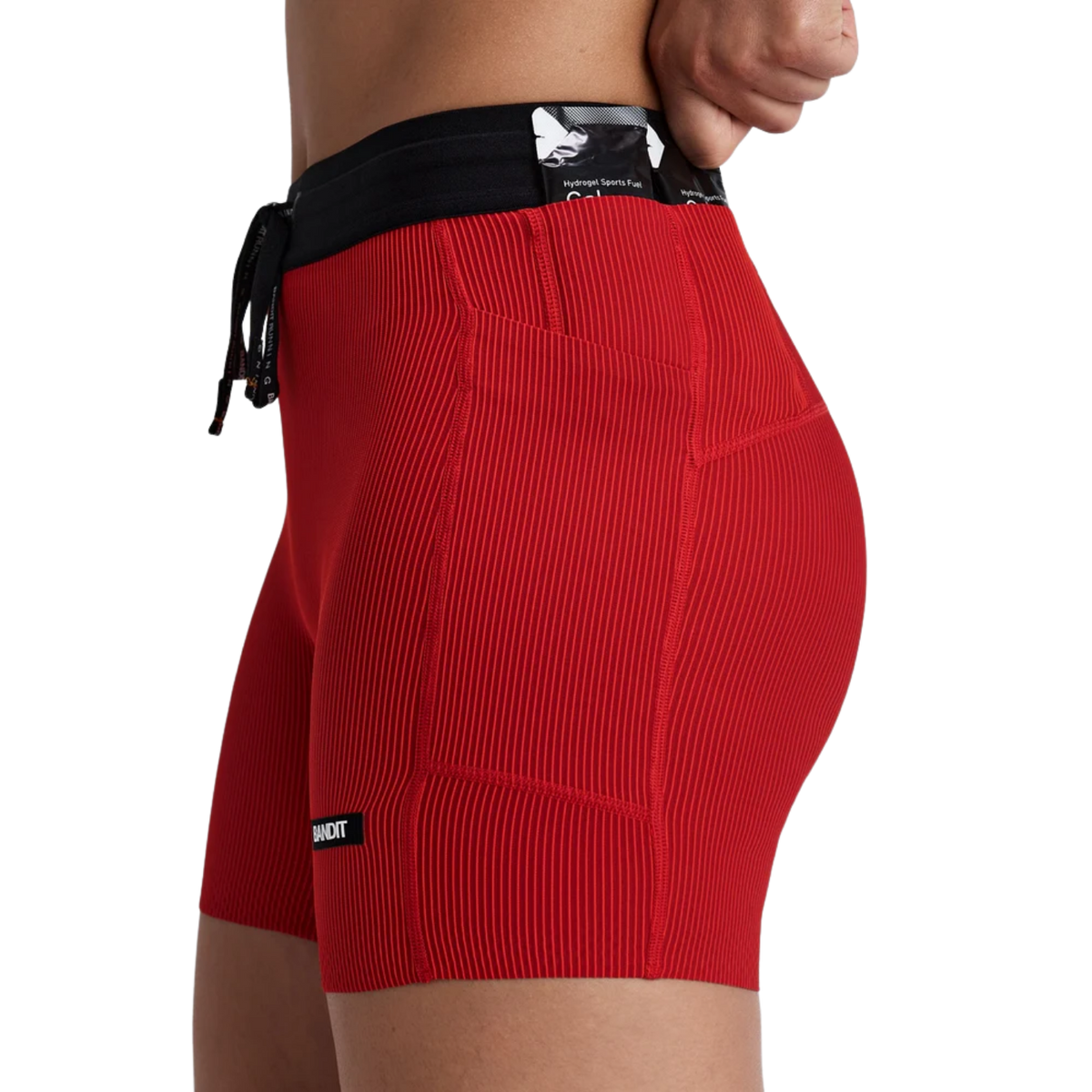 Bandit Running Women's Striped Cadence™ 5" Compression Shorts - Oxide Red/Signal Red