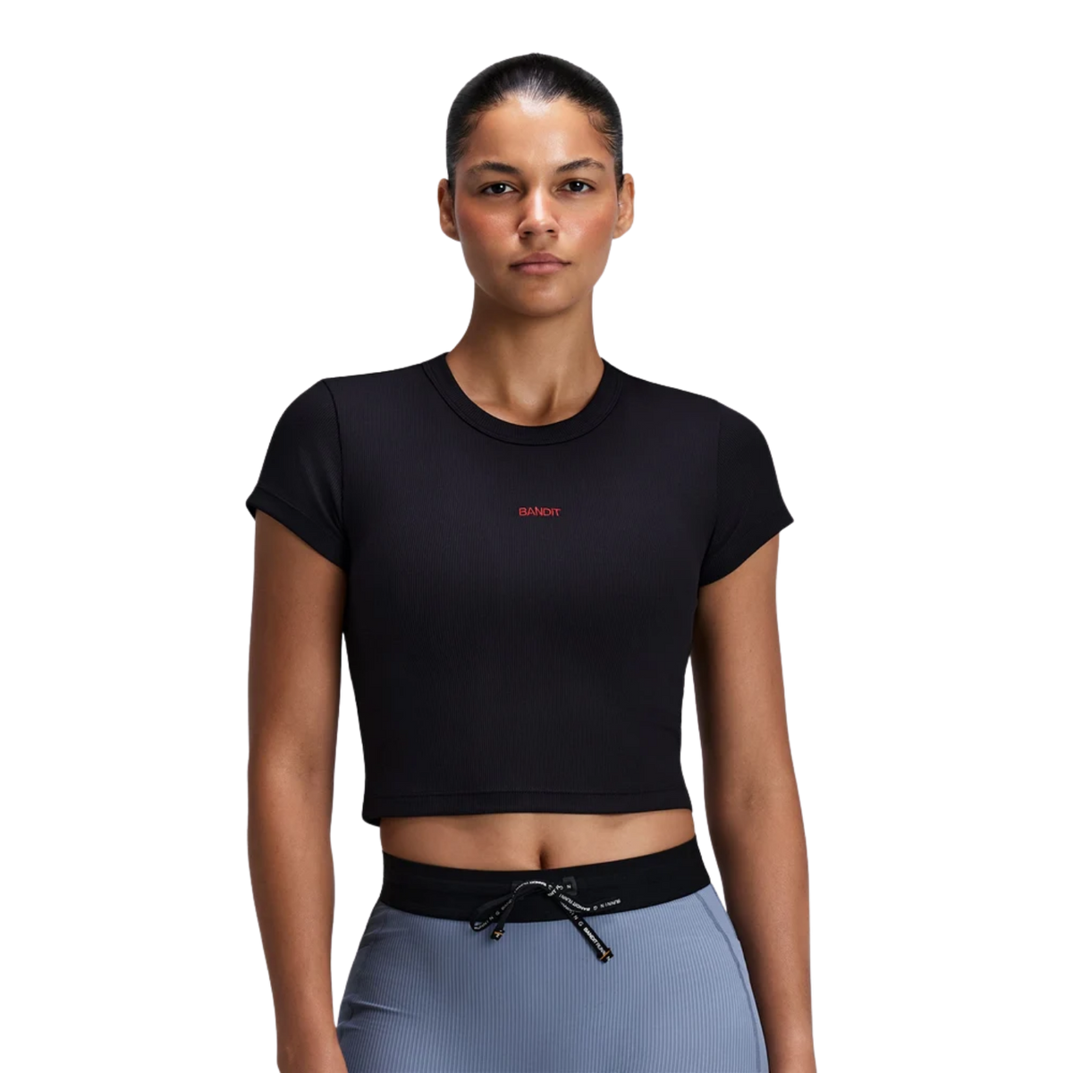Bandit Running Women's Vituccia™ Cropped Performance Tee - Black