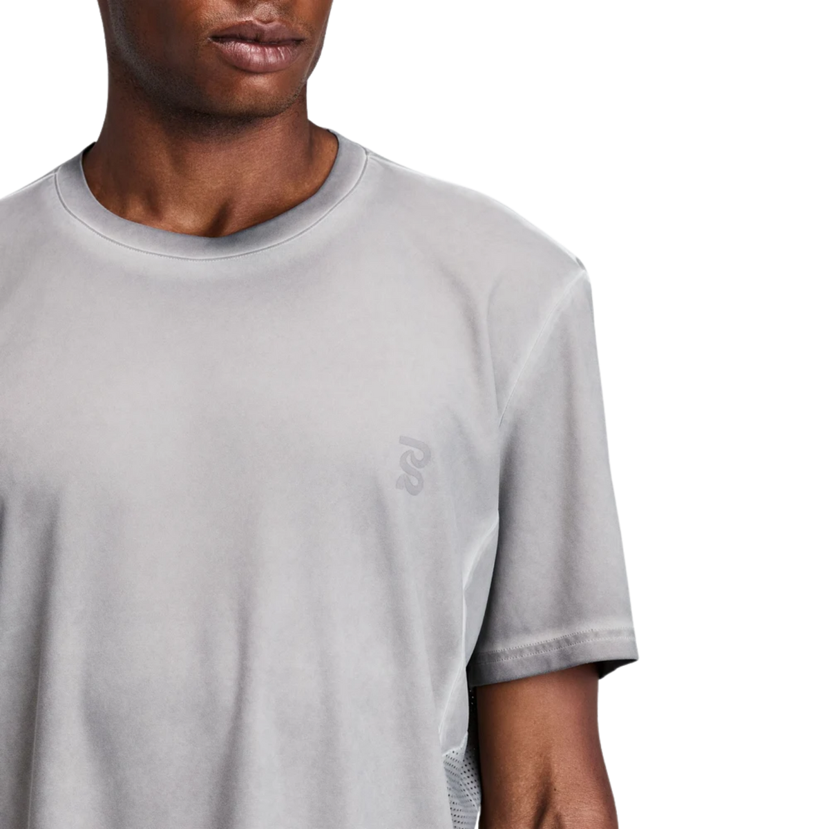 Bandit Running FrioSoft™ Perforated Box Tee - Concrete Taupe
