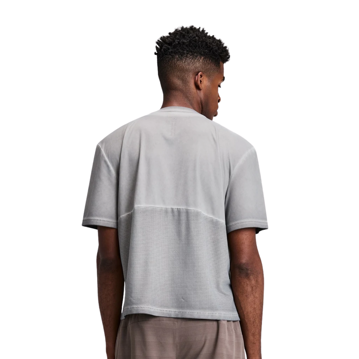 Bandit Running FrioSoft™ Perforated Box Tee - Concrete Taupe