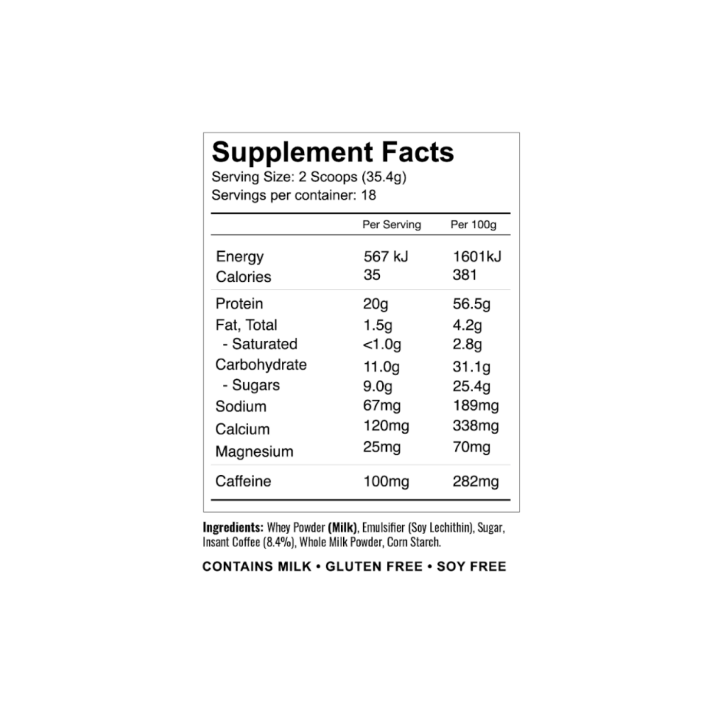 Infinit Nutrition Cold Brew Instant Protein Coffee Bag - 637g