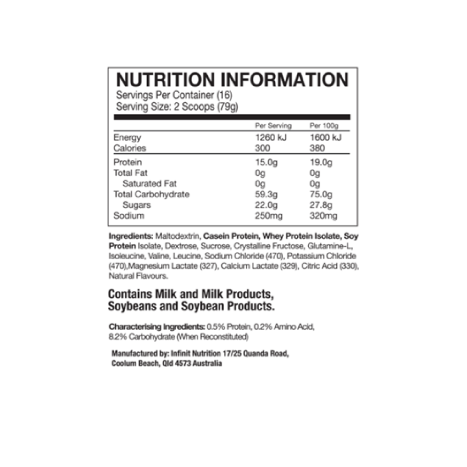 Infinit Nutrition Repair Drink Mix Bag - Chocolate - 1.26kg