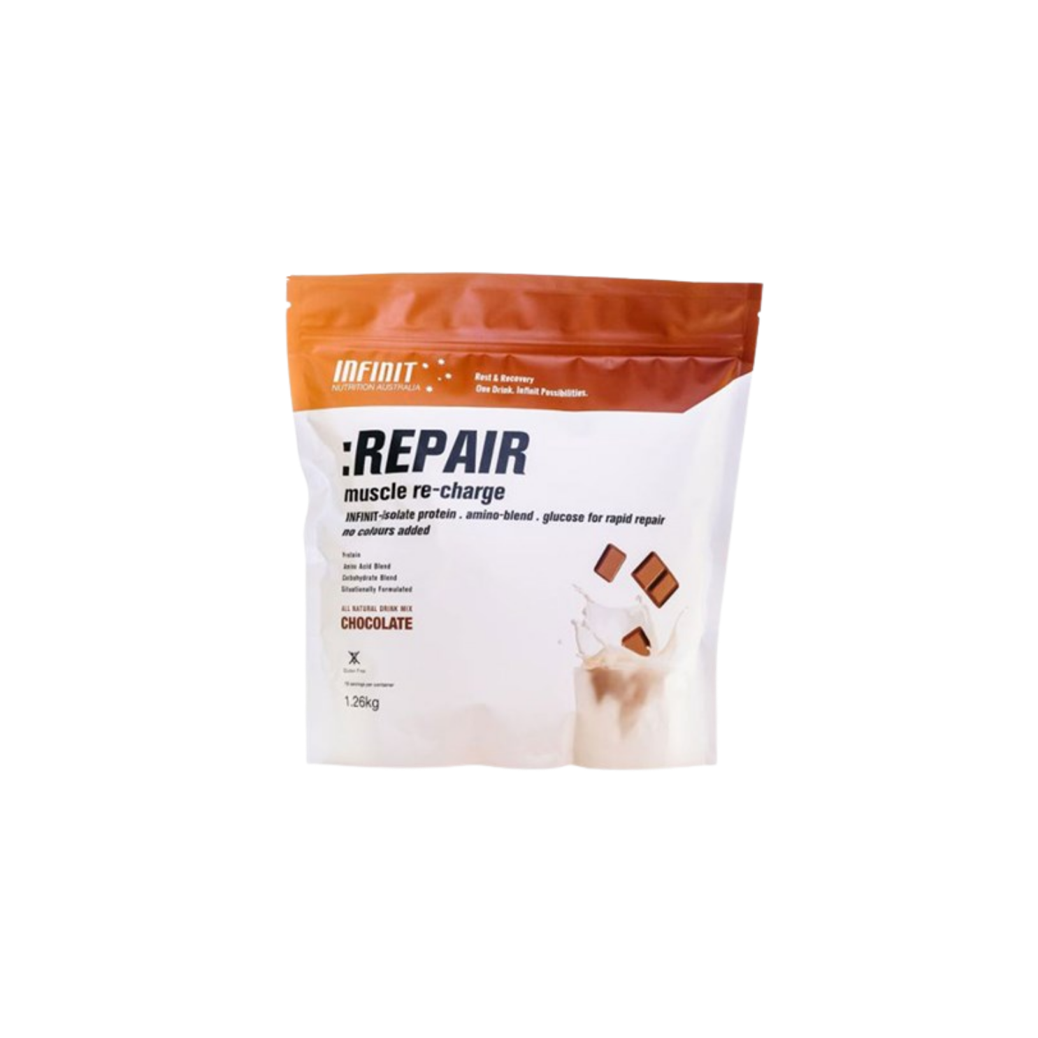 Infinit Nutrition Repair Drink Mix Bag - Chocolate - 1.26kg