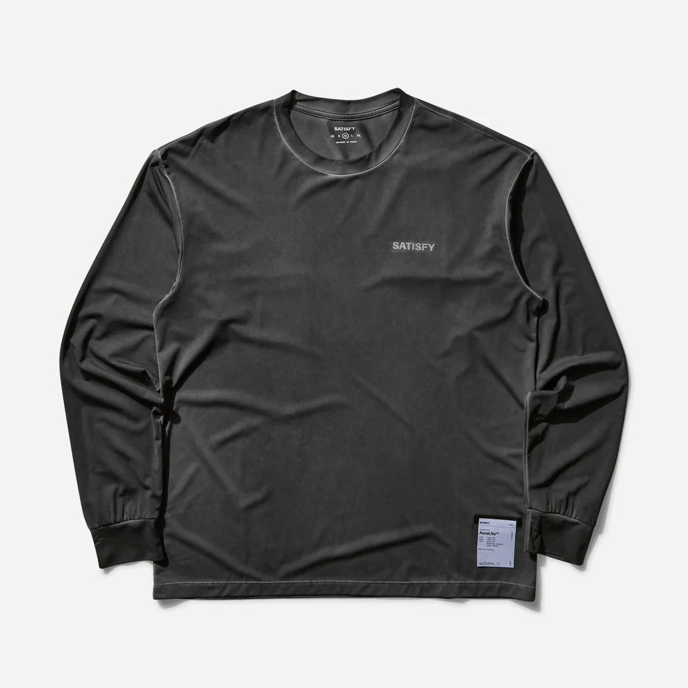 Satisfy Auralite Long Tee - Pigment Black – CCACHE RUNNING