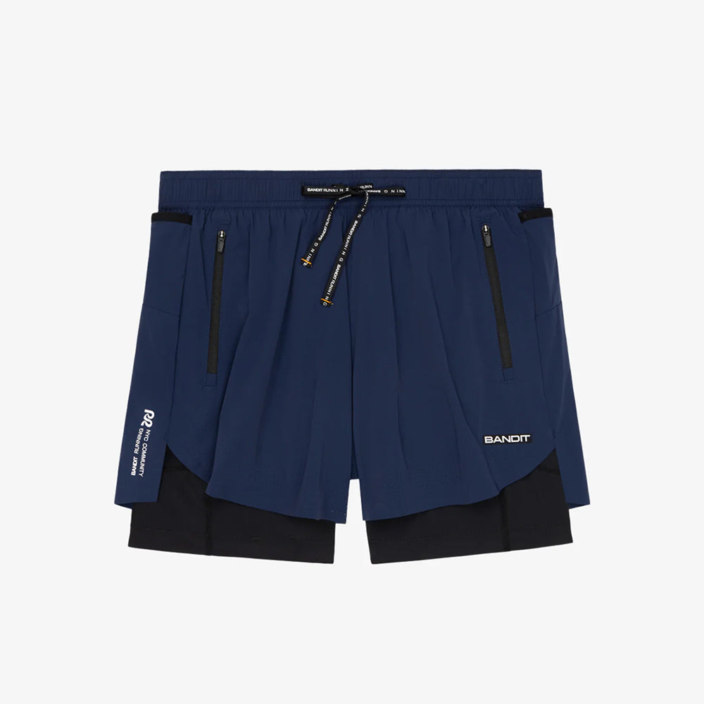 Bandit Running Engineered Vento Duo Distance Short - NY Navy