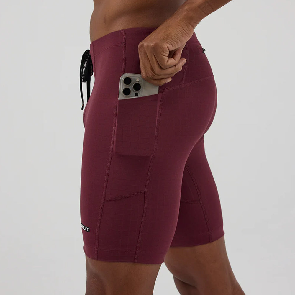 Bandit Running Gridlock 7 Pocket Half Tights - Fig