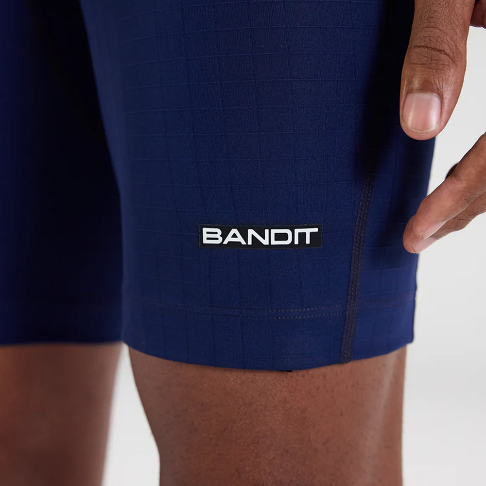 Bandit Running Gridlock 7 Pocket Half Tights - NY Navy