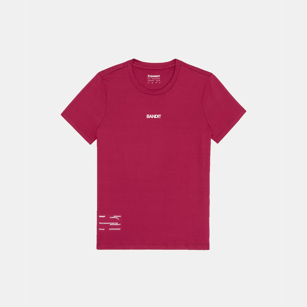 Bandit Running Micromesh Womens Run Tee - Berry