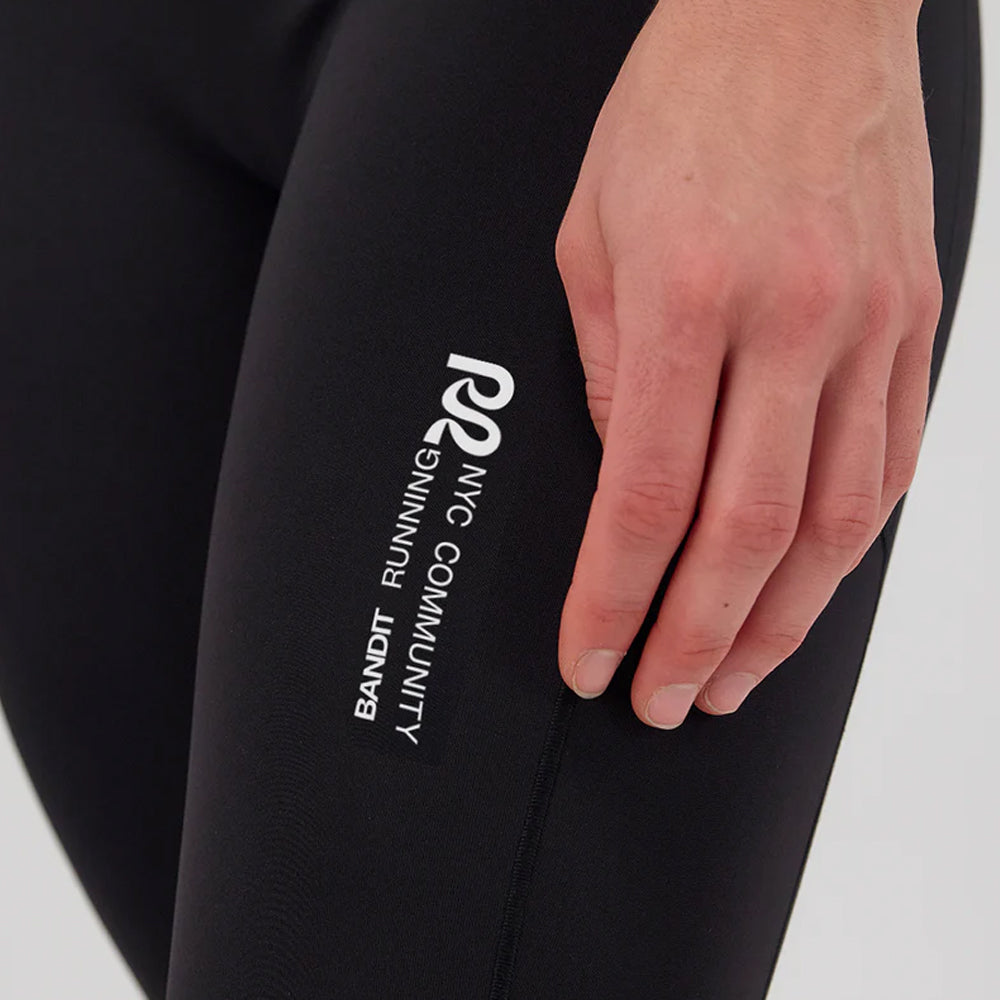 Bandit Running Stamina Pop Stitch Womens High Waist Leggings - Black