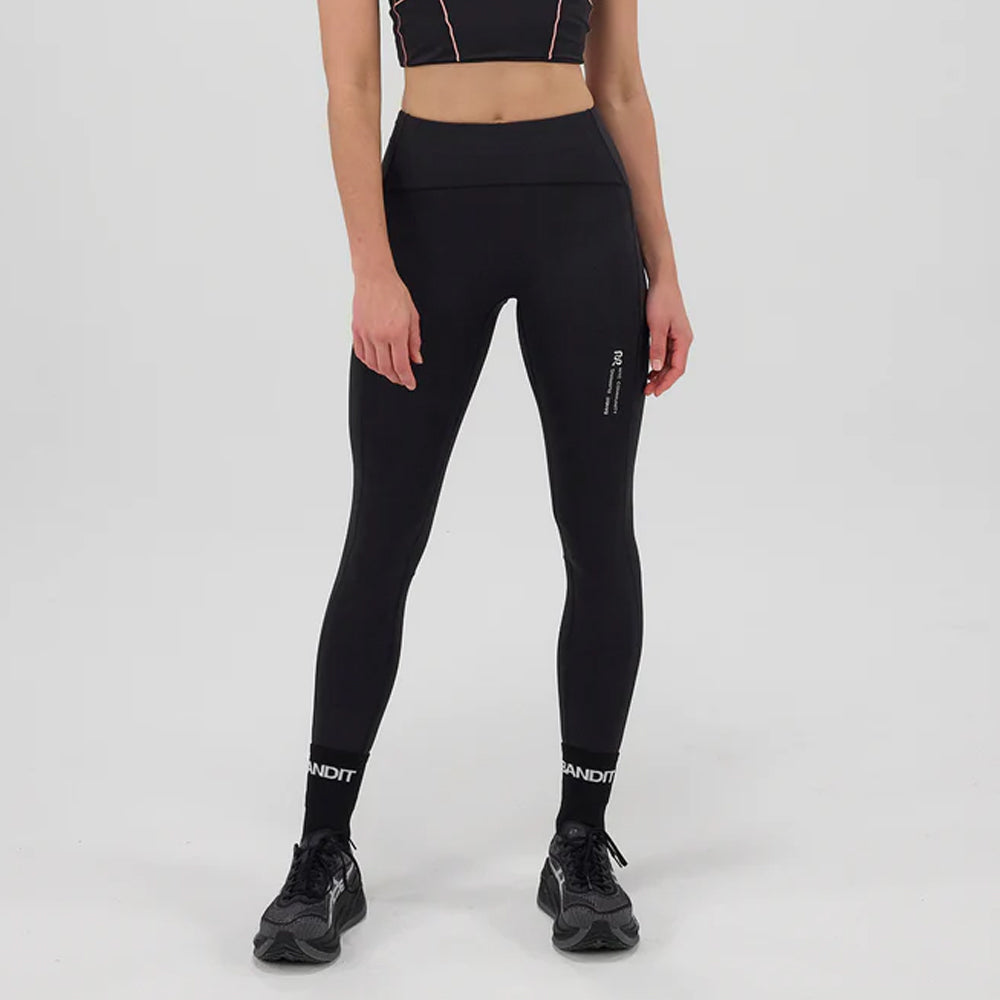 Bandit Running Stamina Pop Stitch Womens High Waist Leggings - Black