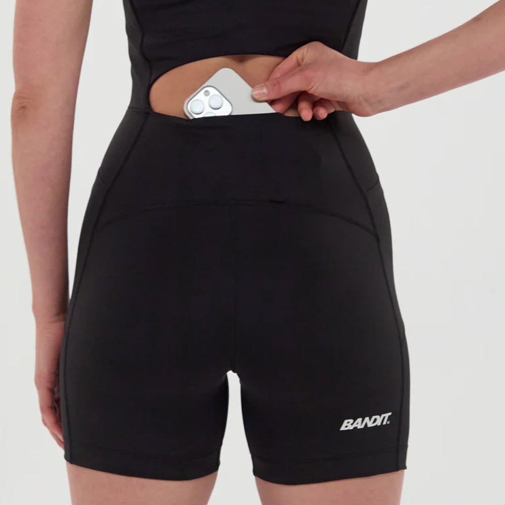 Bandit Running Stamina Square Neck One Piece - Black