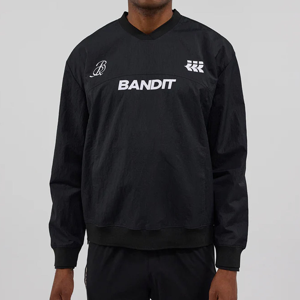 Bandit Running Tettura Footy-Run Shell Pullover - Black