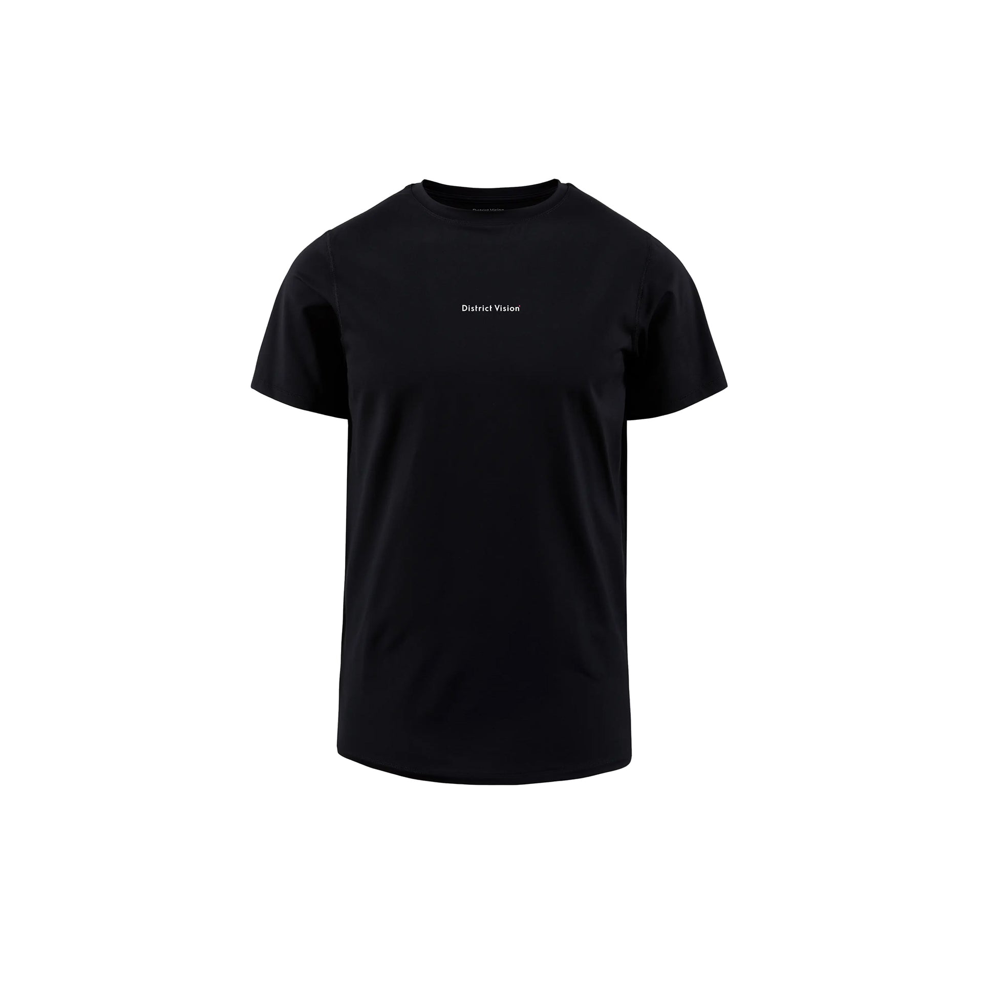District Vision Aloe Short Sleeve T-Shirt - Black Wordmark