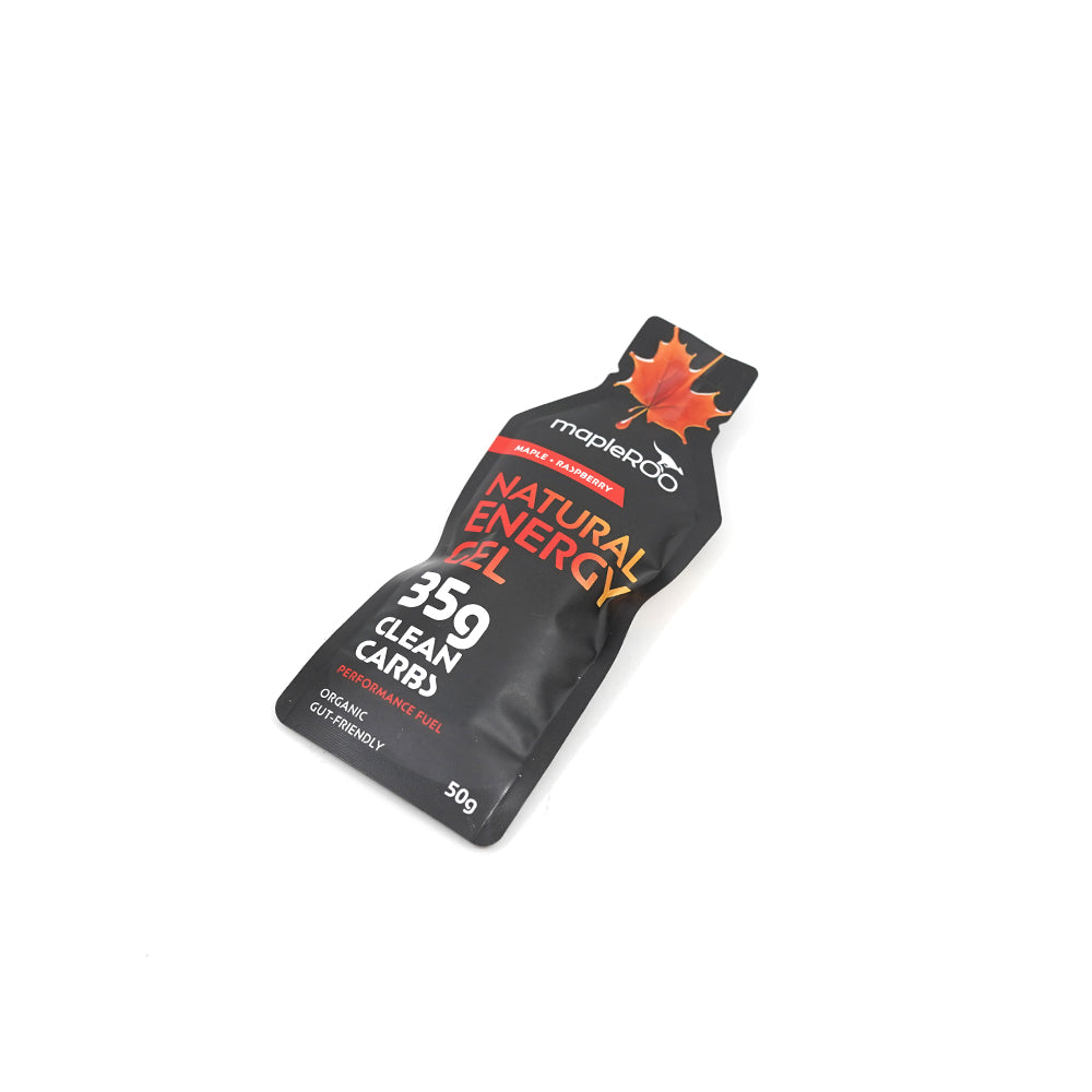 mapleROO Natural Energy Gel 50g - Maple & Raspberry