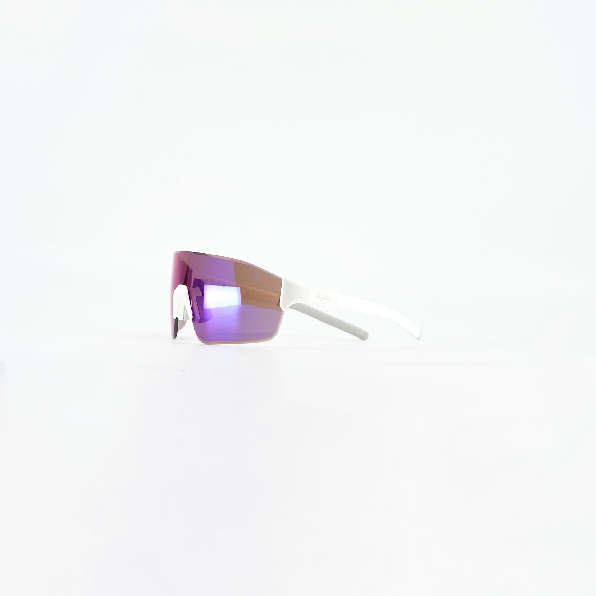 Rapha Pro Team Frameless FUORI Glasses - White/Pink Blue Lens