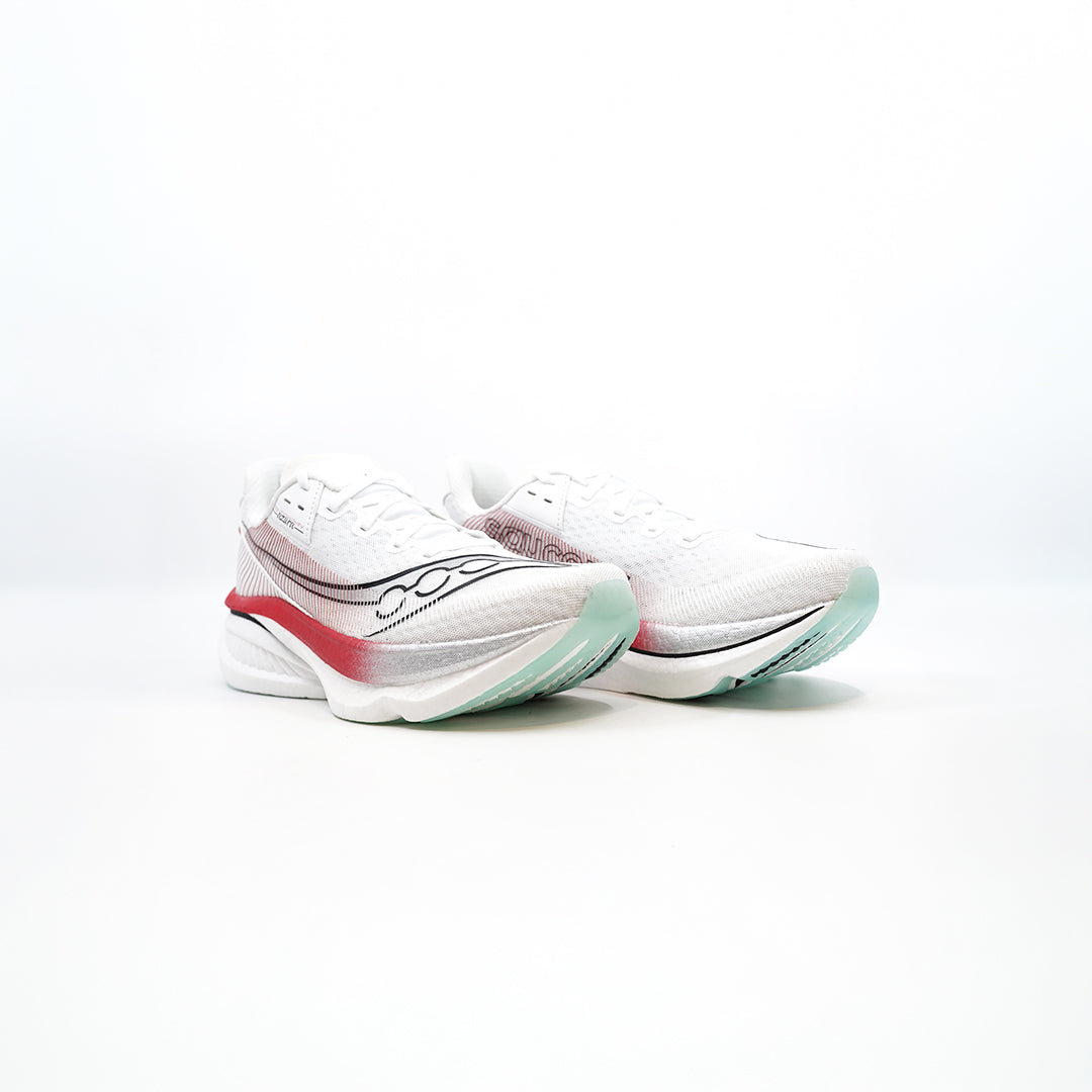 Saucony Endorphin Azura - White/Salsa – CCACHE RUNNING