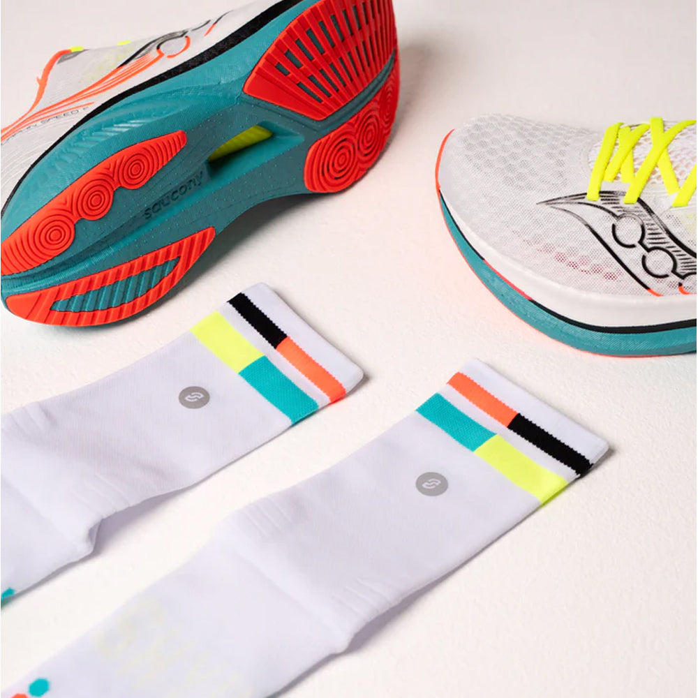 Shyu Racing Running Socks - White/Mute/Ant