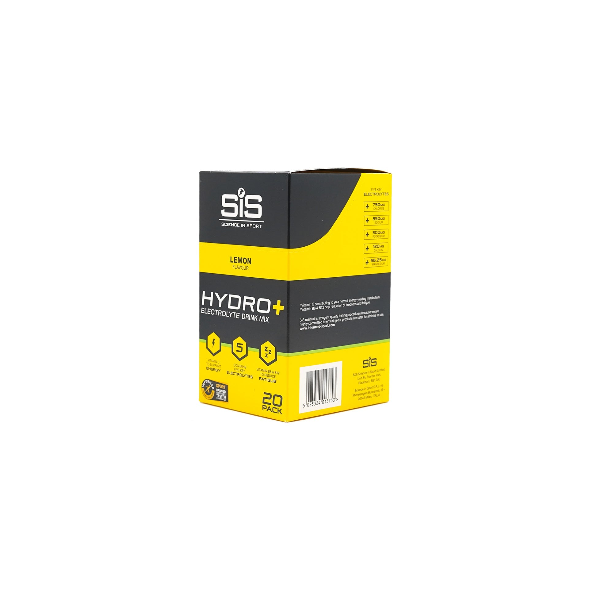 SIS HYDRO+ Electrolyte Drink Mix - Lemon (Box of 20)