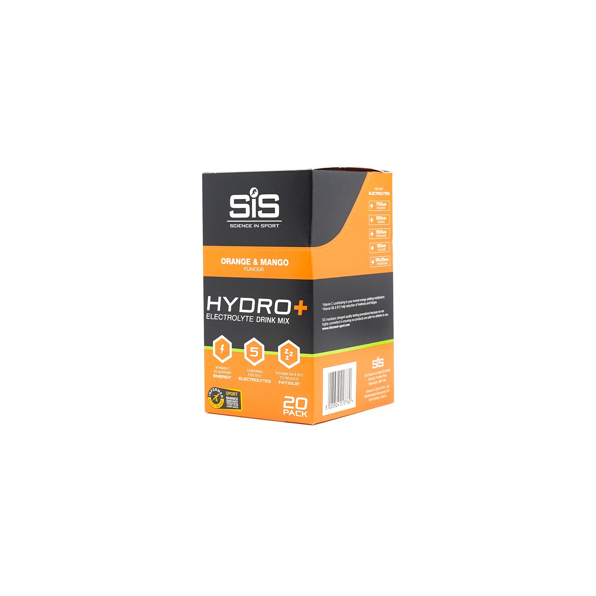 SIS HYDRO+ Electrolyte Drink Mix - Orange & Mango (Box of 20)