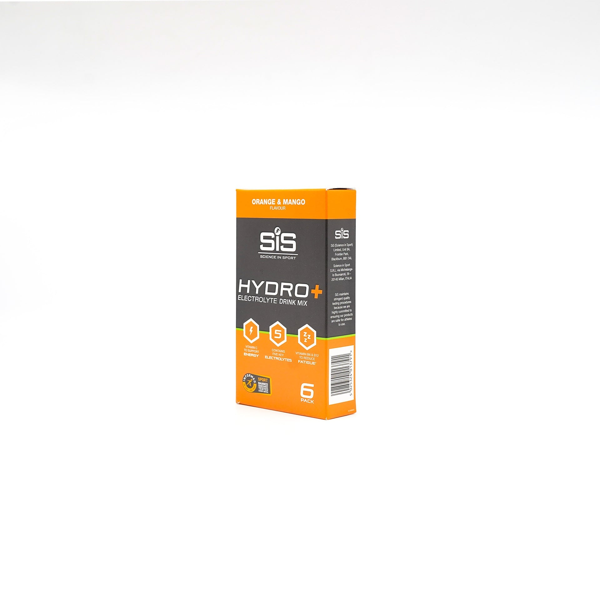SIS HYDRO+ Electrolyte Drink Mix - Orange & Mango (Box of 6)