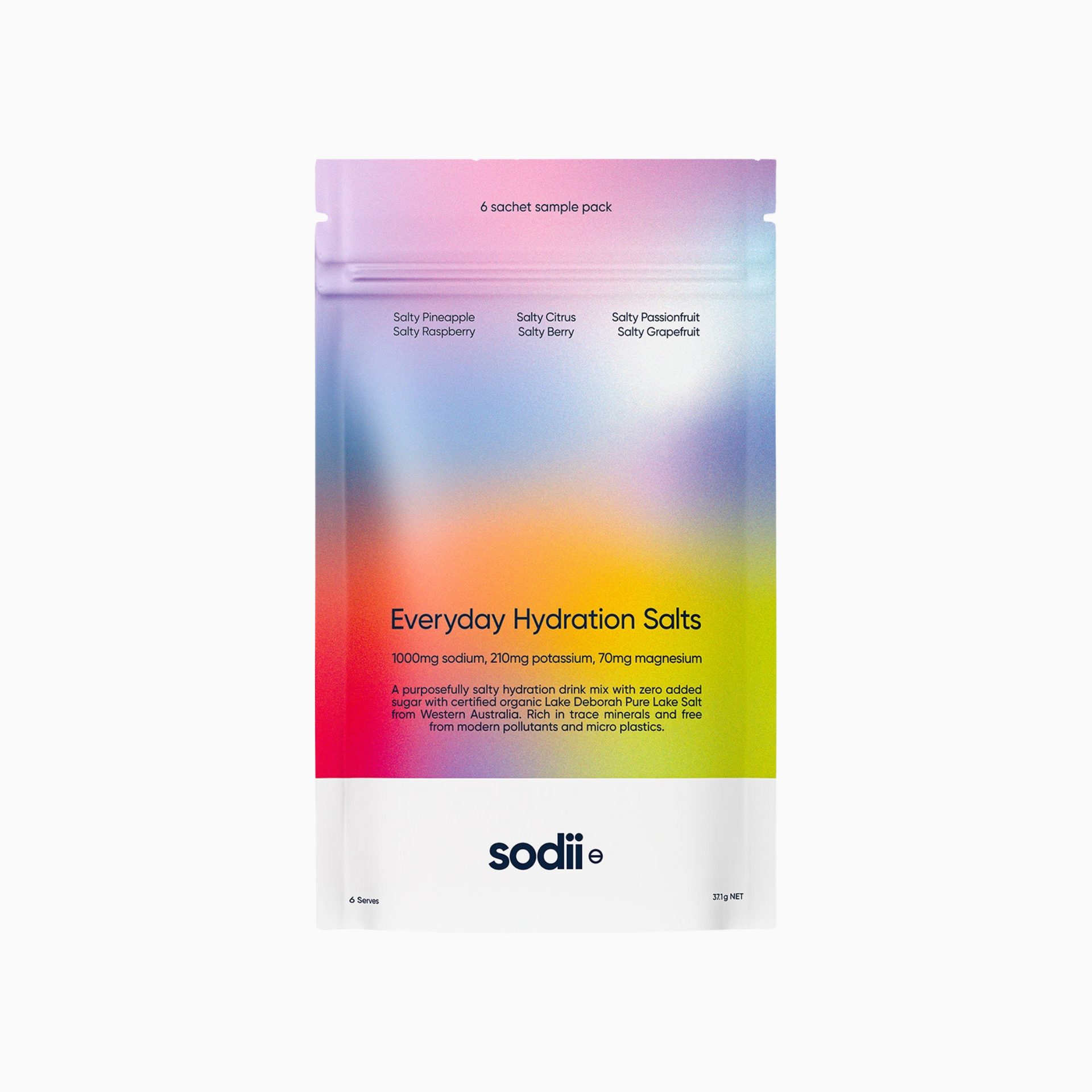 Sodii Everyday Hydration Salts Sachet - Mixed Flavour 6pk