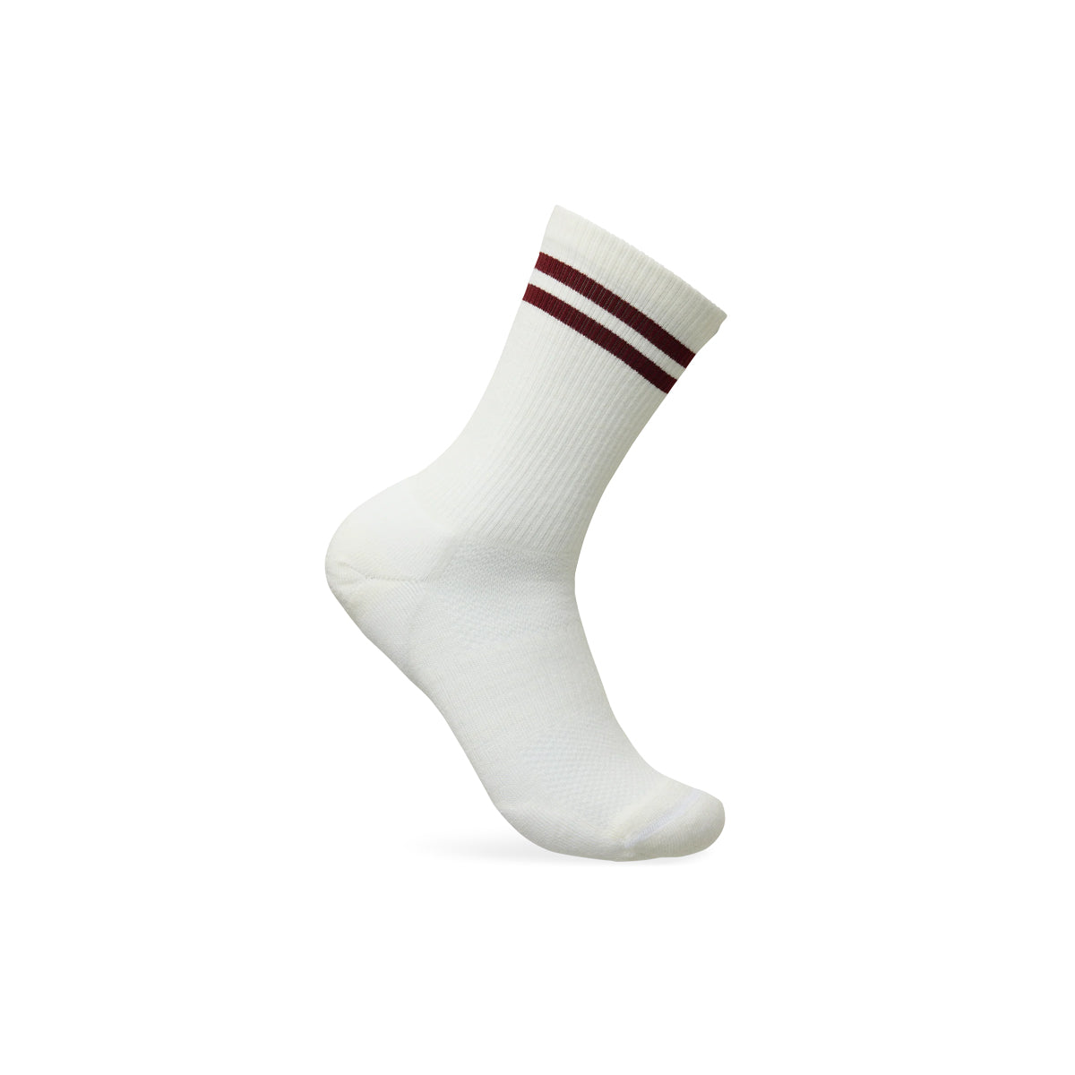 Tracksmith Merino Tube Sock - White/Cabernet