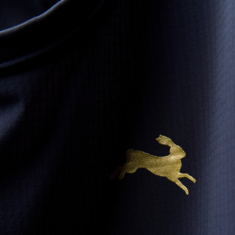 Tracksmith Strata Tee - Navy/Gold